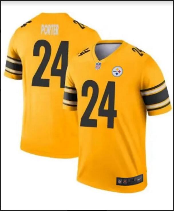 Men Pittsburgh Steelers 24 PORTER yellow 2024 Nike NFL jersey